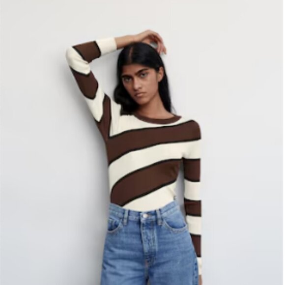 MANGO Striped Rib Sweater - Picture 5 of 8